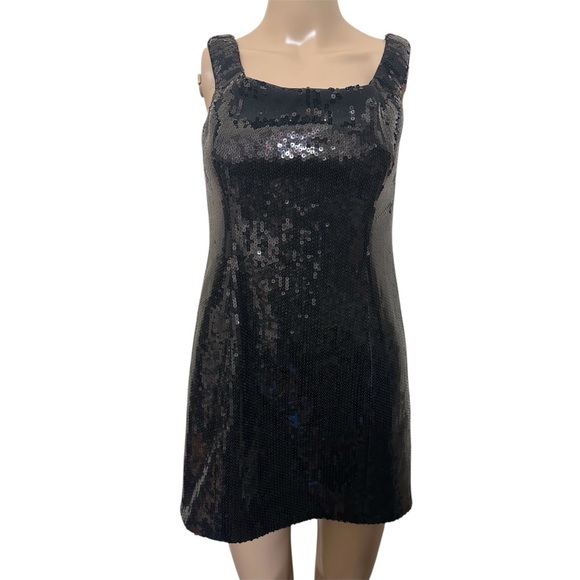 Retrofete black Amalie sequined mini dress - Picture 3 of 8